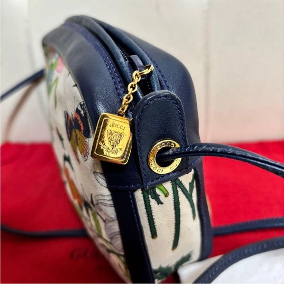 Gucci Floral Crossbody Bag - Navy and Multicolor - Picture 7 of 16